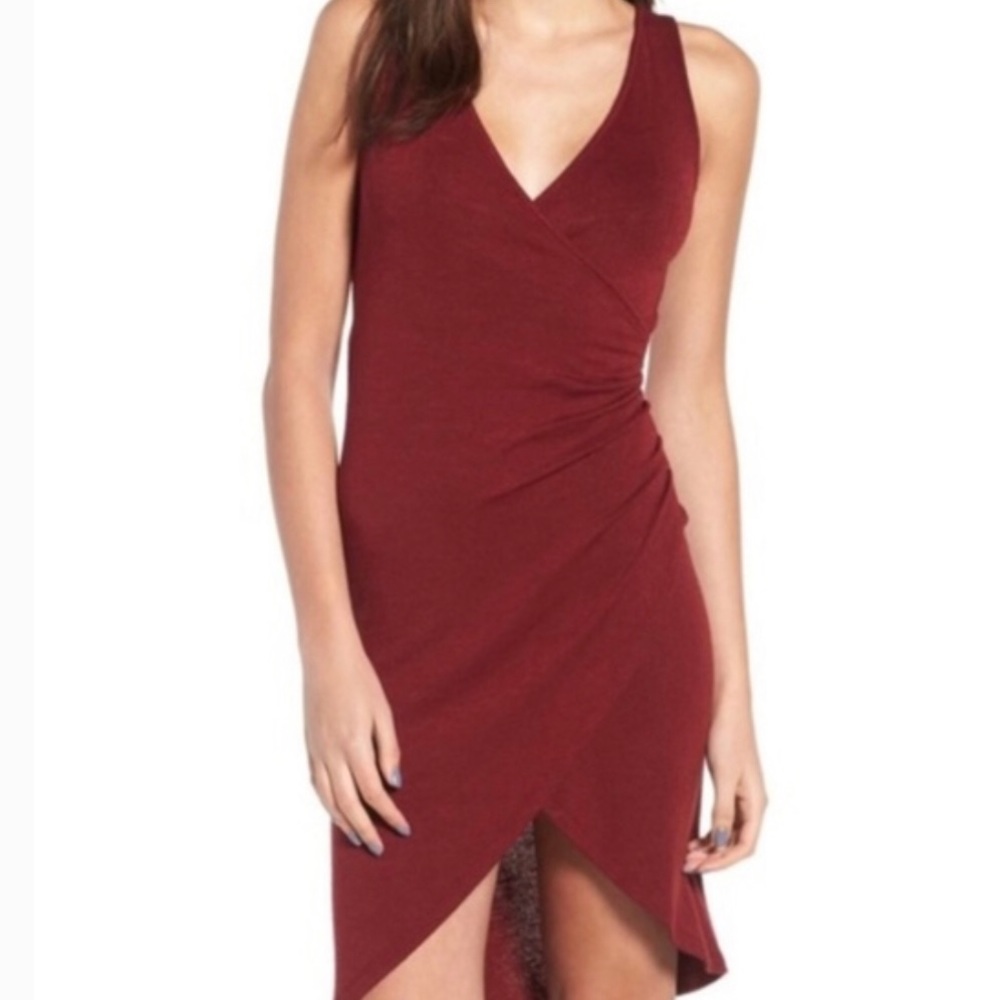 NWT Leith Red Sleeveless Faux-Wrap Dress 💃🏼